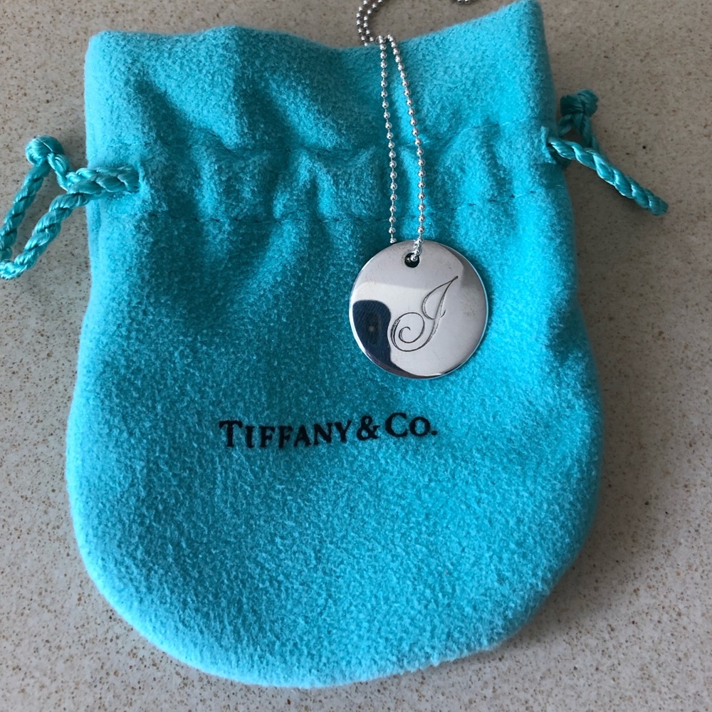 Tiffany and Co J pendant necklace